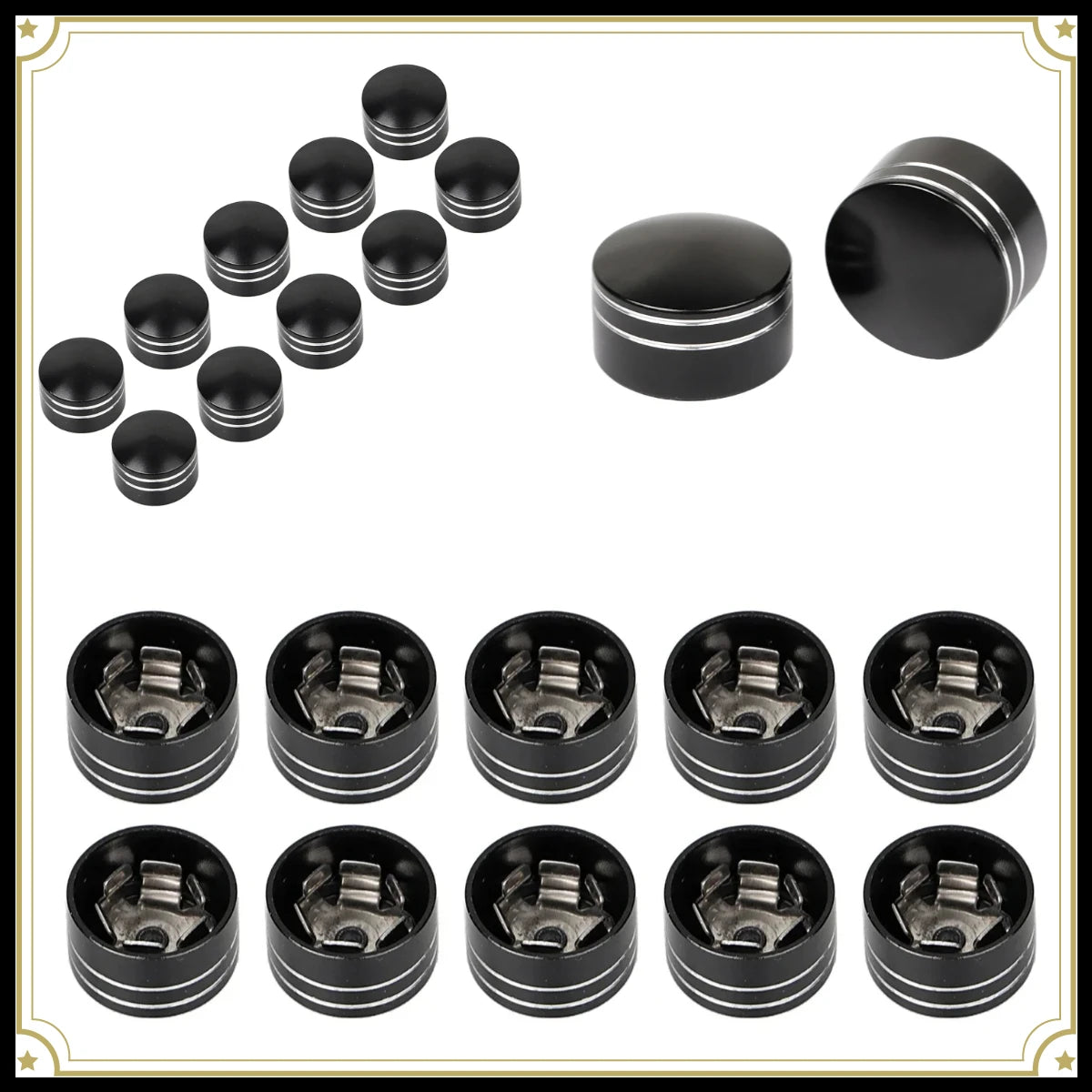 10X 7.5mm-10mm Black CNC Motorcycle Engine Bolts Cover Caps For Harley Electra Street Road Glide King Softail Sportster Honda