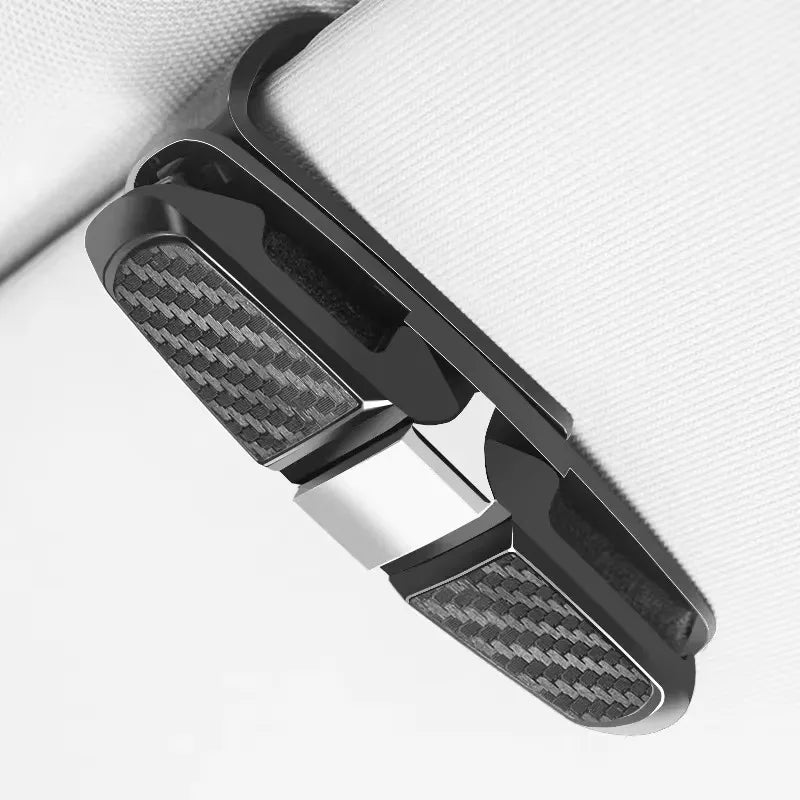2PCS Car Glasses Case Auto Sun Visor Glasses Holder Sunglasses Clip Sunglasses Eyeglasses Card Holder Car Accessories Interior