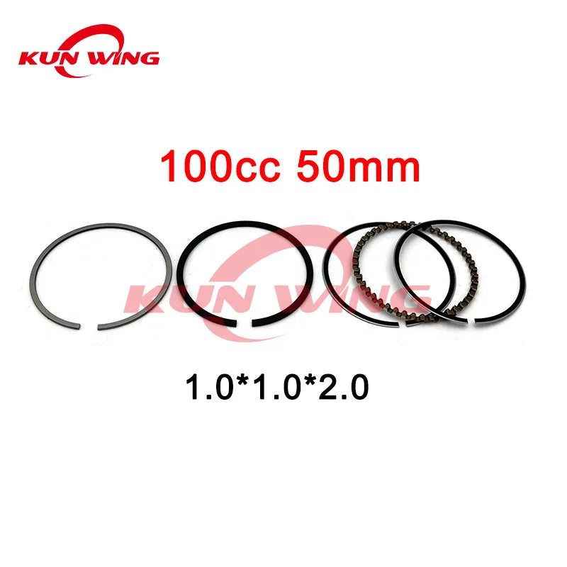 Piston Rings 39mm 44mm 47mm 50mm 52.4mm For GY6 50 60 80 100 125 150 CC 4 Stroke Moped Scooter ATV Pit Bike Motorcycle