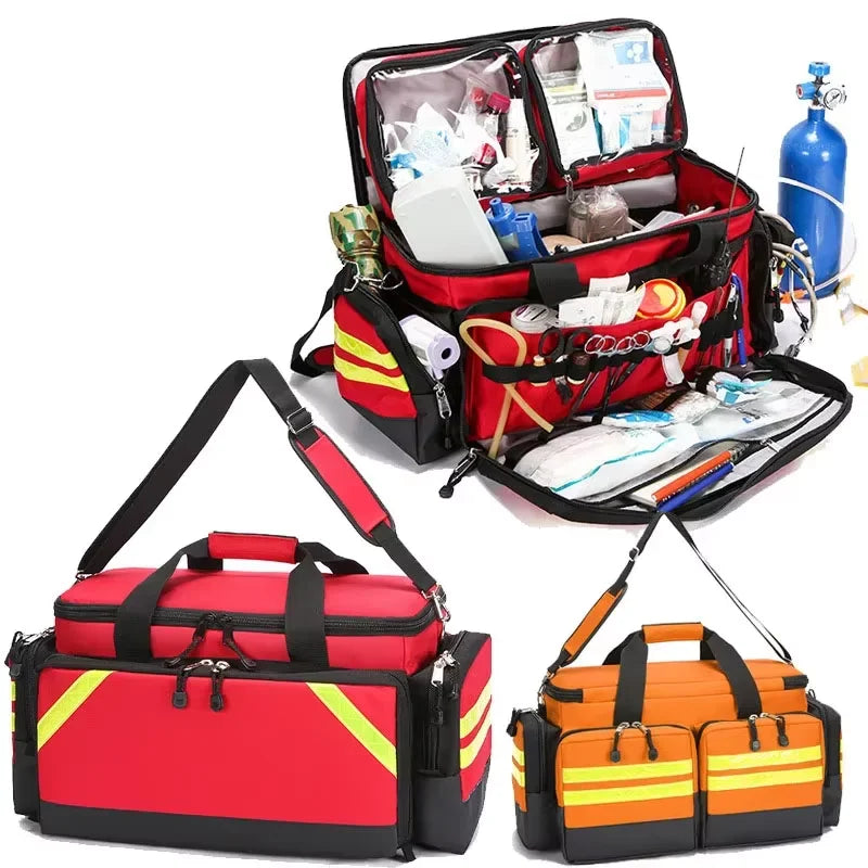 Outdoor 1200D First Aid Kits Waterproof Large Capacity First Aid Shoulder Bag Tear Resistant Oxford Cloth Medical Emergency Kit
