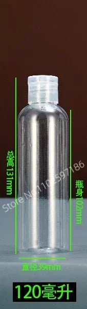 30/50/100pcs 5-120ml Plastic Squeeze Bottle with Flip Cap PET Lotion Shampoo Empty Cosmetic Sample Container Travel Bottles