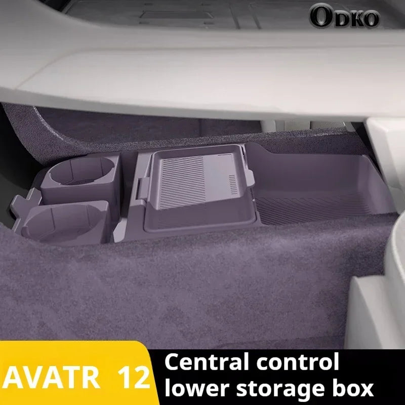 Silicone Storage Box For AVATR 12 Center Console under Layer Modification Special Car Interior Accessories Organizer