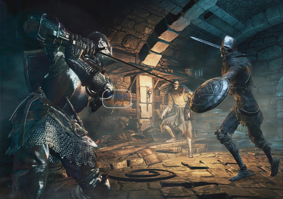 Dark Souls Fantasy Art Video Game Warrior Knight Dark Souls 3 Gaming Poster Canvas Painting Wall Pictures Home Gaming Room Decor