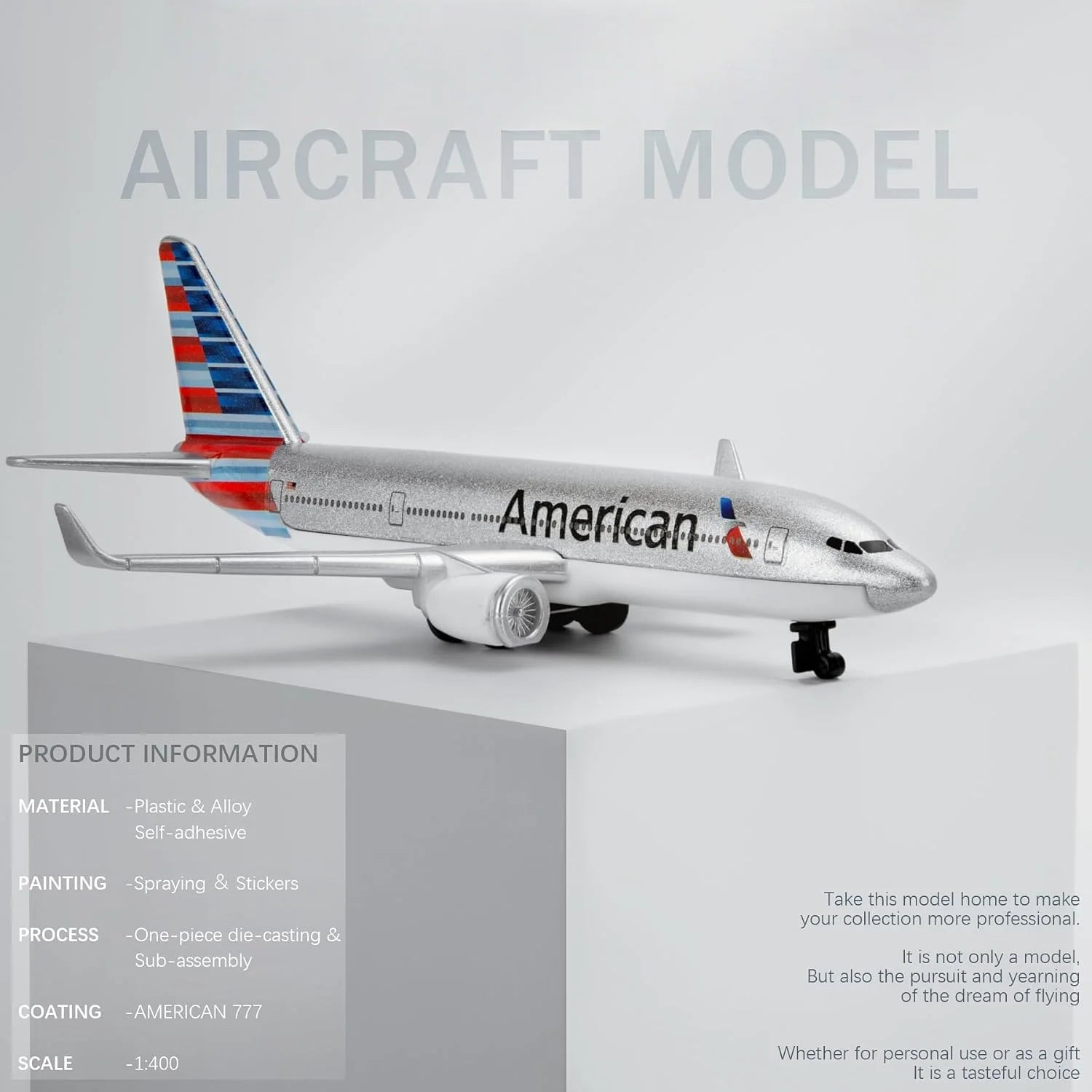 Airplane Toy Replica 16CM Scale 1:400 Metal B777 American Airlines Alloy Airplane Model Machine Diecast Aircraft Aviation