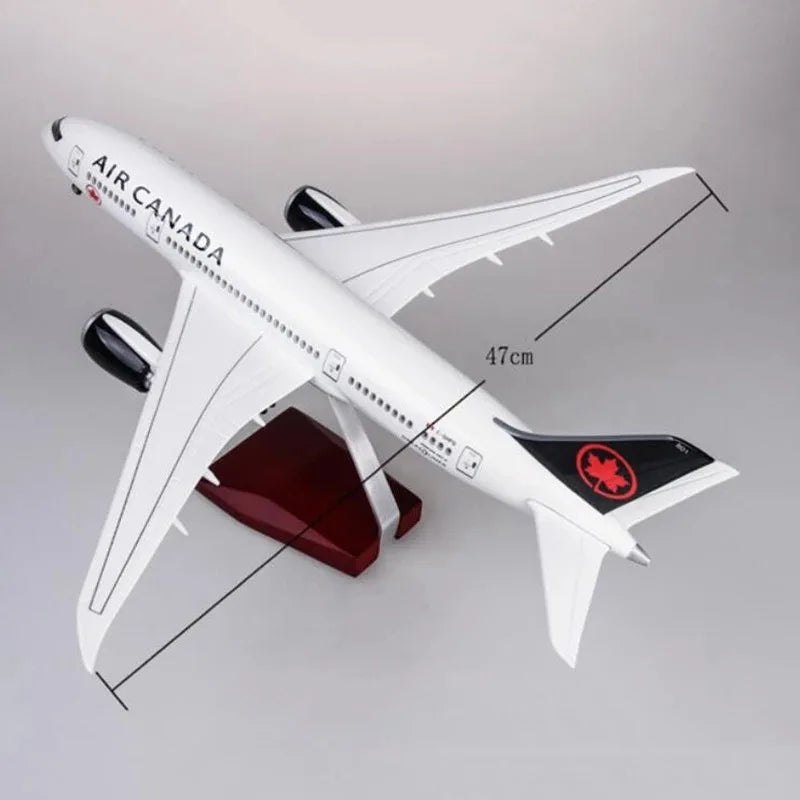 New 1/157 Scale Airplane Toys For Child Airplane Air Canada B787 Airline Aircraft Model Diecast Resin Plane Collection Display