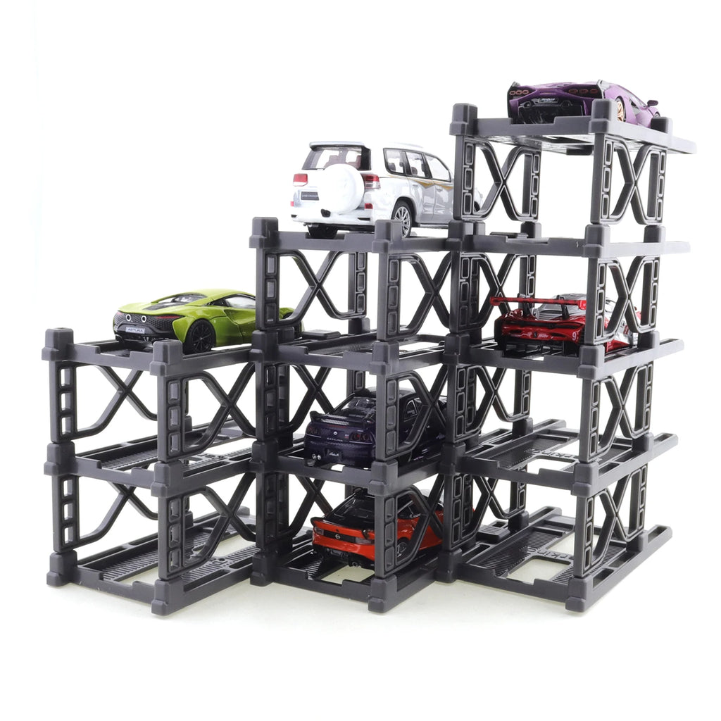 HJMX 1:64 Three-dimensional Assembly Parking Stand 12-layer Assembly Simple Parking Garage Building Model