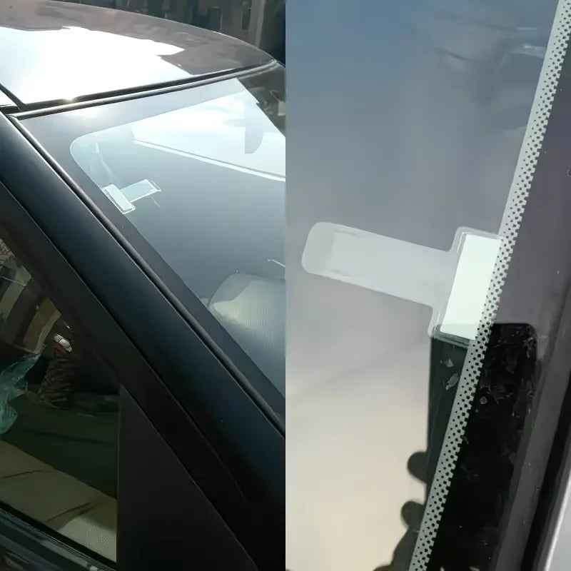 Car Window Fastener Stickers Plastic Ticket Holder Transparent Temporary Parking Business Card Holder Car Interior Accessories