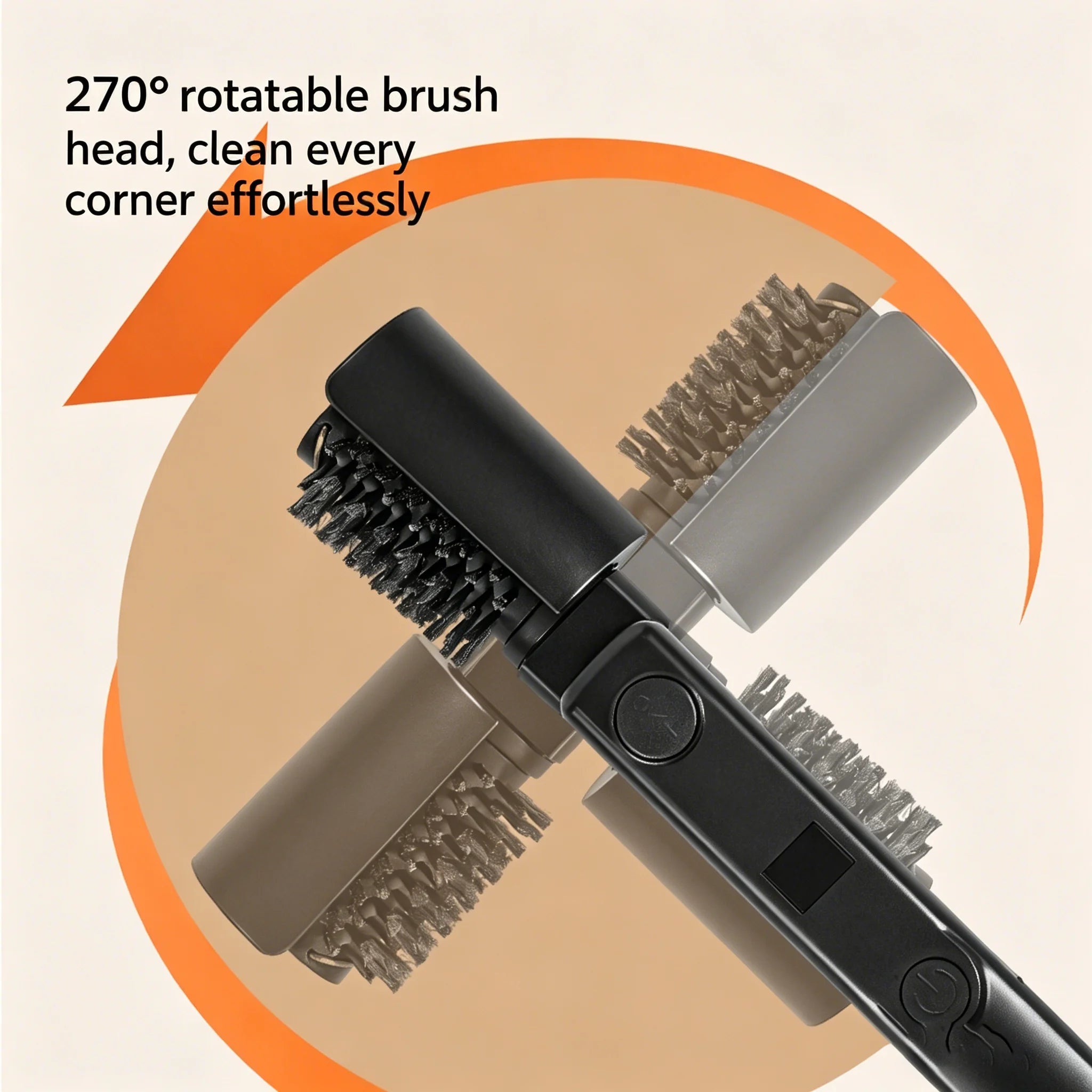 Electric Grill Brush Rechargeable, 3 Powerful Speed BBQ Grill Brush for Outdoor Grill, 180° Adjustable, Stainless Steel Rotary B
