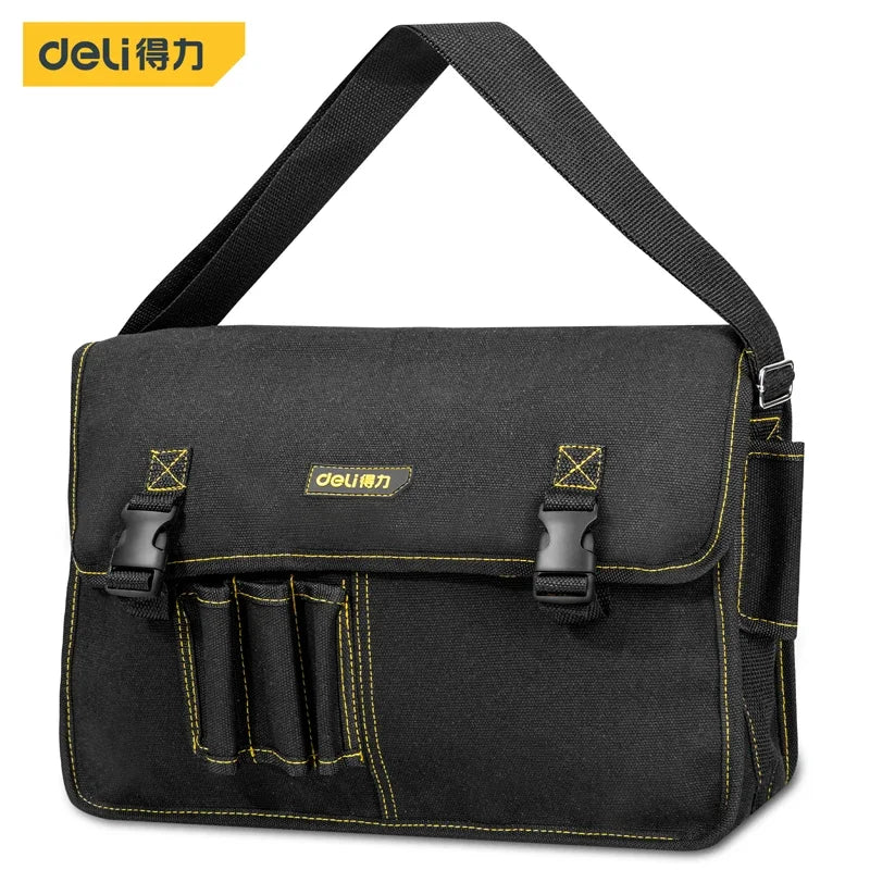 Deli Tools Storage Bag Multifunction Electrician Portable Toolbag Multi-Pocket Screwdriver Utility Kit Holder Tool Organizer
