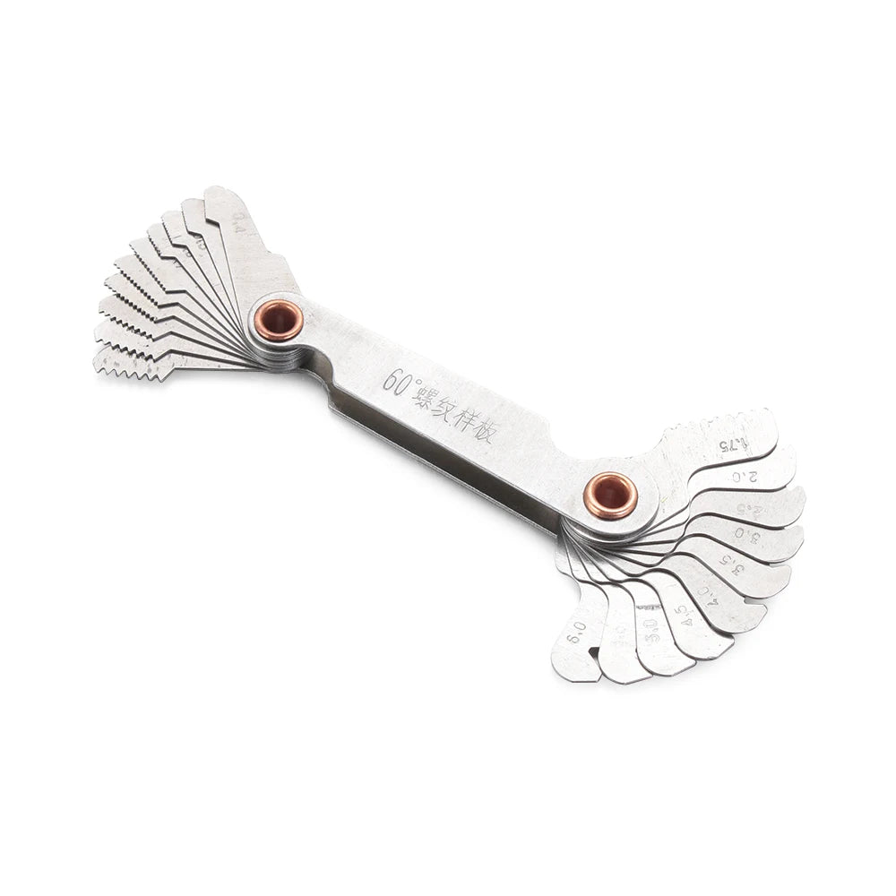 55/60 Degree Metric Inch Thread Plug Gauge Gear Tooth Screw Pitch Gauges Measurement Carbon Steel Lathe Combination Tools