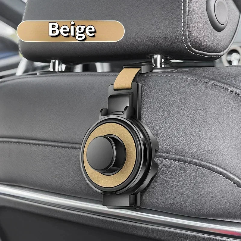 Foldable Multifunctional Hook for Car Seat Back with Car Purse Hook and Phone Holder Car Storage Hooks Hang Bags Cups and Phone