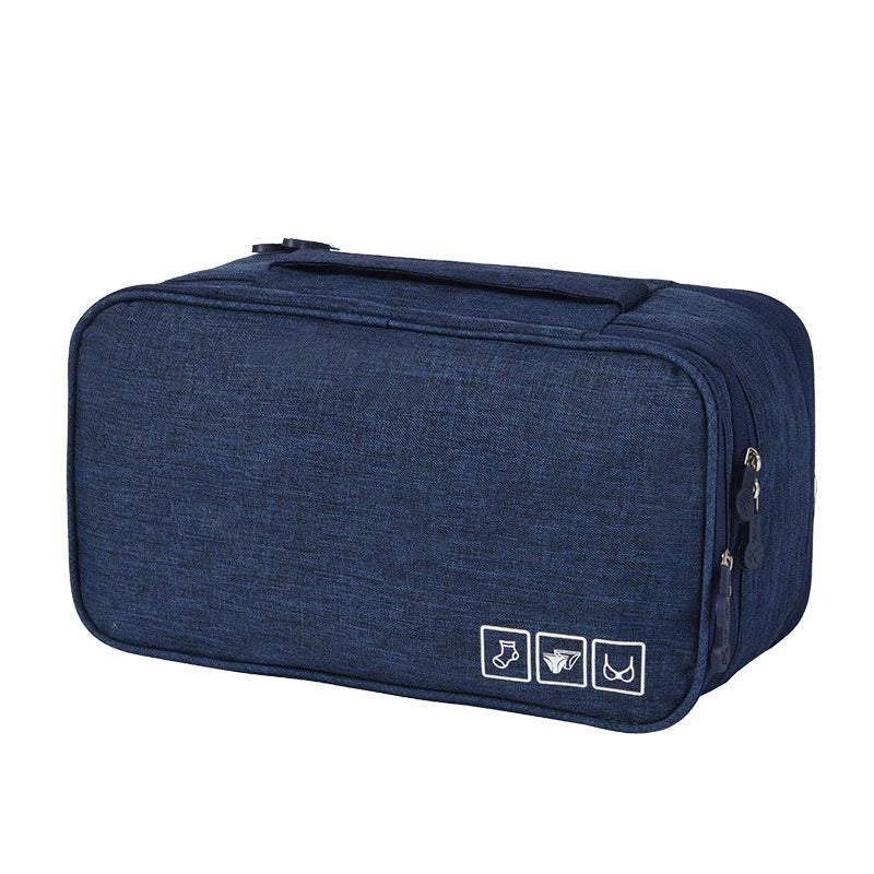 Portable Travel Underwear Organizer – Foldable – Zippered Storage Bag for Bras, Socks,and Underwear – Compact Suitcase Organizer