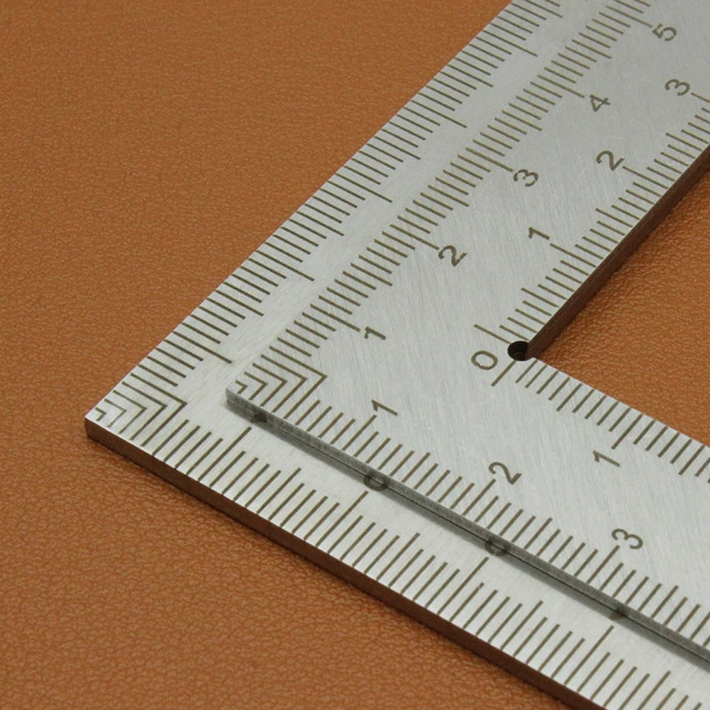 Mini Right Angle Ruler Measuring Layout Tool Stainless Steel Square 90 Turning Ruler Precision For Building Framing Gauges