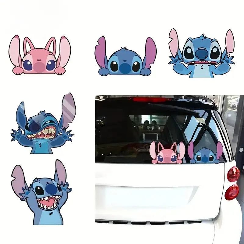 18cm Car Stickers New Cartoon Interstellar Baby Stitch Cover Car Scratches Electric Motorcycle Car Stickers