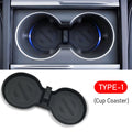 USVOTOV For Tesla Model Y Juniper Model 3 2025 2026 Cup Holder Coaster Insert Mats Center Console Organizer Interior Accessories