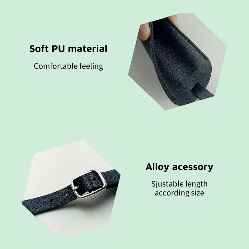 Women Men PU Leather Luggage Tag Suitcase Identifier Label Baggage Boarding Bag Tag Name ID Address Holder Travel Accessorie