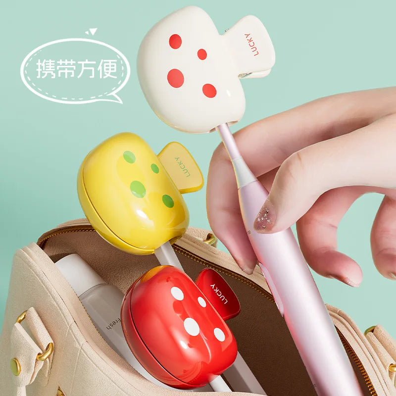 Mushroom toothbrush clip, travel toothbrush cover, dustproof toothbrush head protection clip, household outdoor storage box