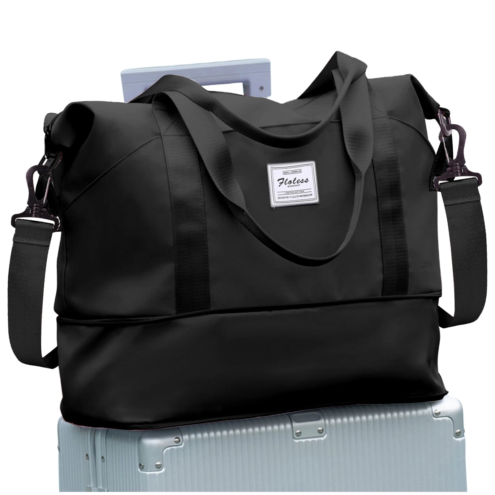 Expandable Travel Bag for Ryanair Easyjet, Hand Luggage Sport Bag Gym Bag, Large Capacity Foldable Travel Duffel Bag Weekend Bag