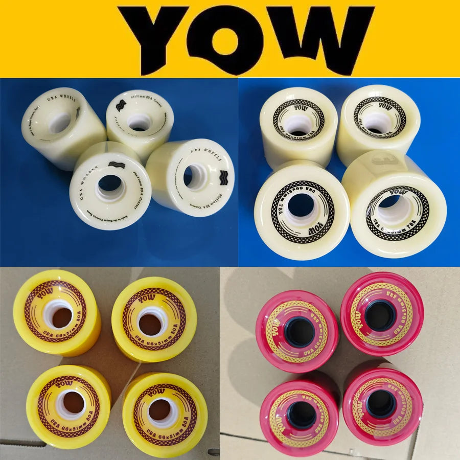 Genuine YOW land surf skateboard trucks longboard brackets with wheels and bearings together dish, good quality level