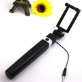 3.5mm Plug Mini Wire Controlled Selfie Stick Type-C Plug Retractable Portable Handheld Selfie Stick Mini Portable