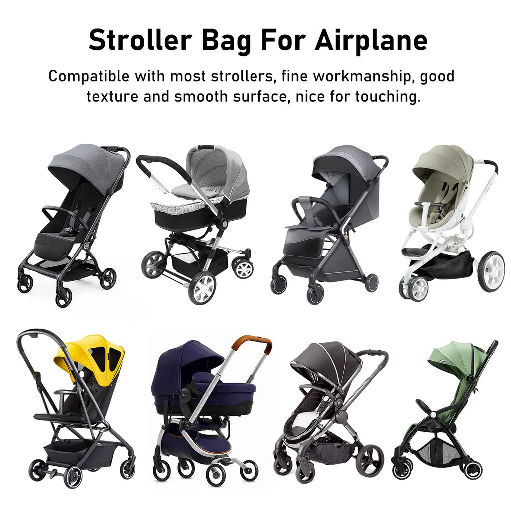Stroller Storage Bag for Airplane Travel Gate Check Portable Transport Pouch with Reinforced Seams Lockable Closure Comfortable