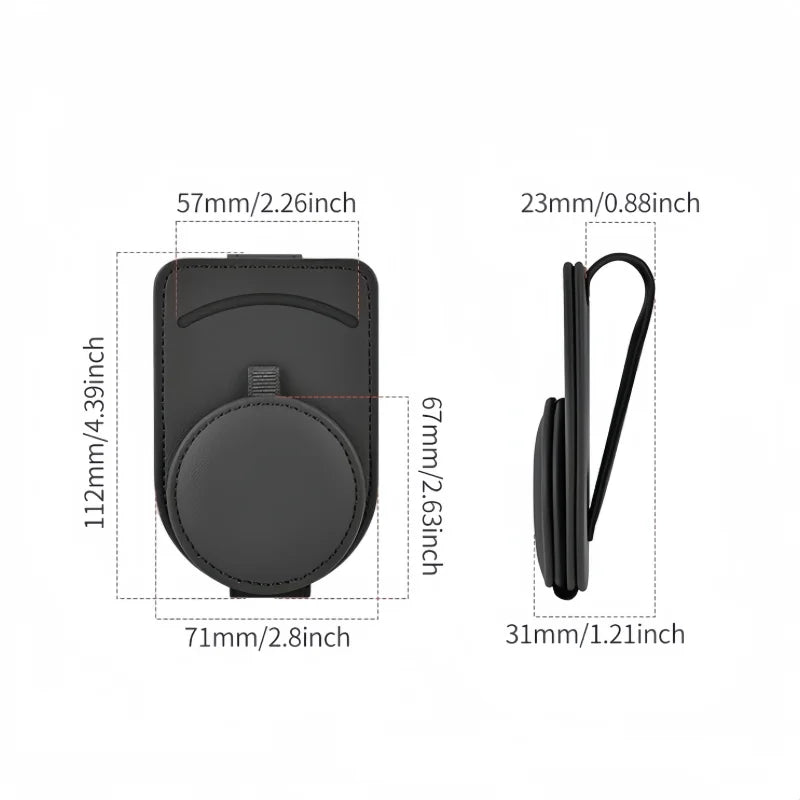 Car Sunglasses Bracket Sunshade Glasses Clip Multi functional Leather Glasses Hanger Portable Ticket Card Clip Car Accessories
