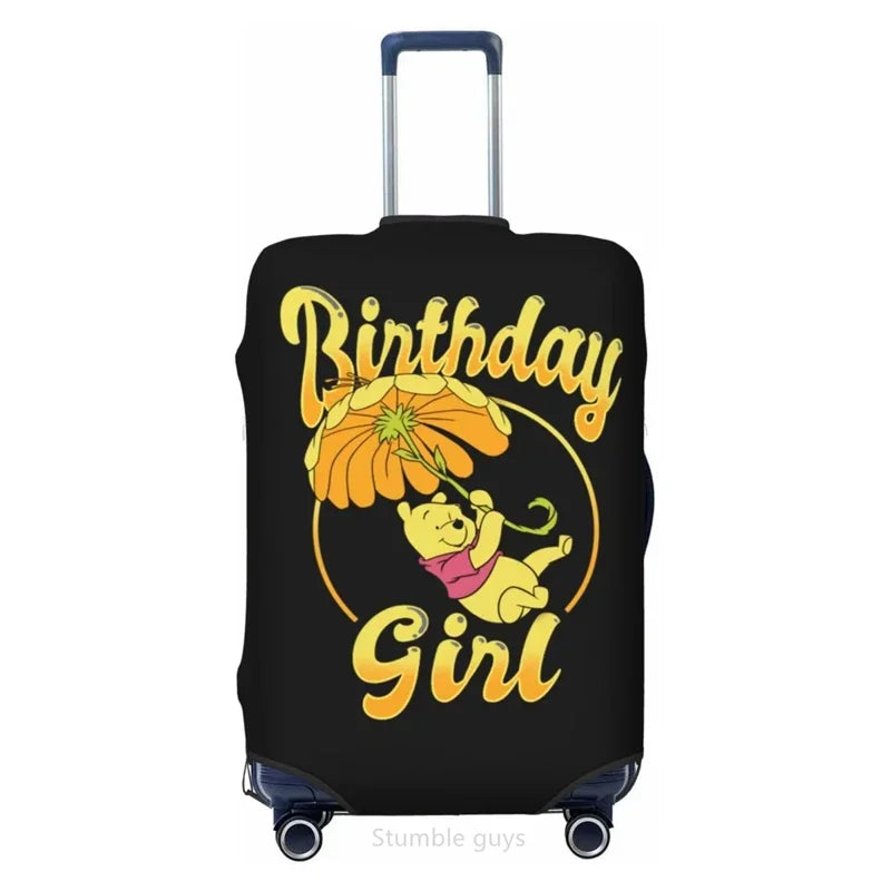 Travel Suitcase Cover Bear Pattern Elastic Material Fits 18-32 Inch Luggage Durable Anti-Scratch Dustproof Washable Protector