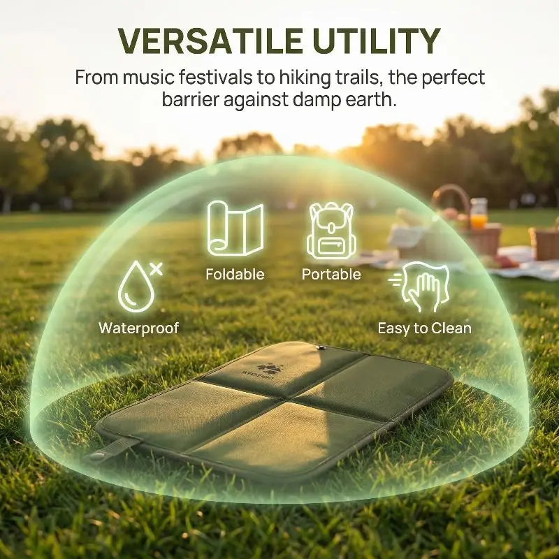 Foldable Waterproof Beach Cushion 600D Oxford Cloth Lightweight Outdoor Sitting Pad for Camping Hiking Picnic Travel