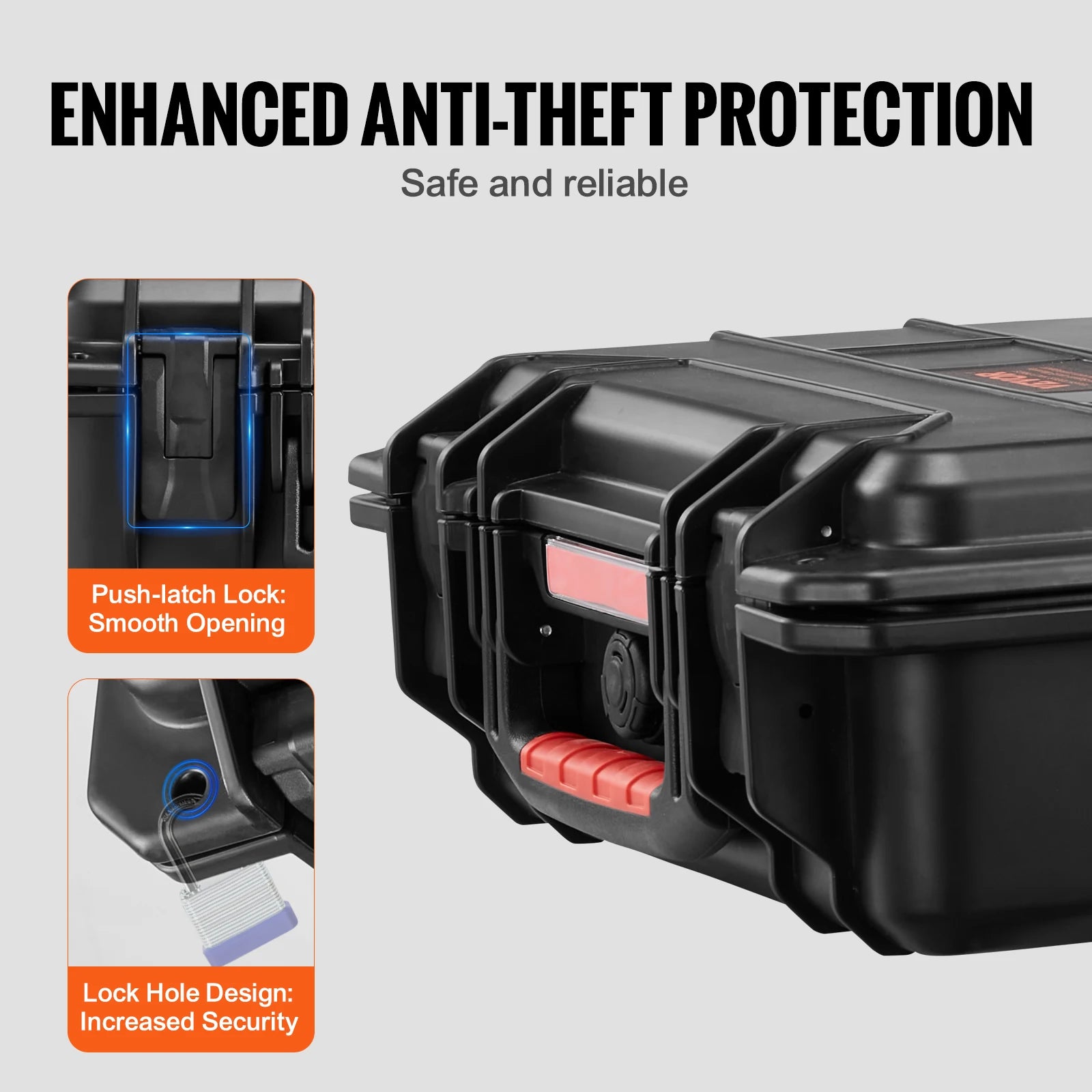 SucceBuy IP67 Weatherproof Hard Case Heavy Duty Protective Case w/ Pre-cut Foam and Handles for Travel Hunting Military Cameras