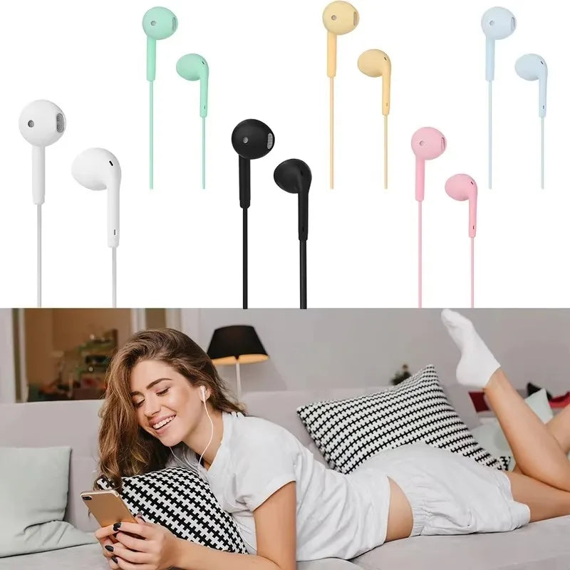 U19 Wired Earbuds 3.5mm Jack Earphones with Mic for iPhone Android Phone Tablet Mini Headphone Sport Headset