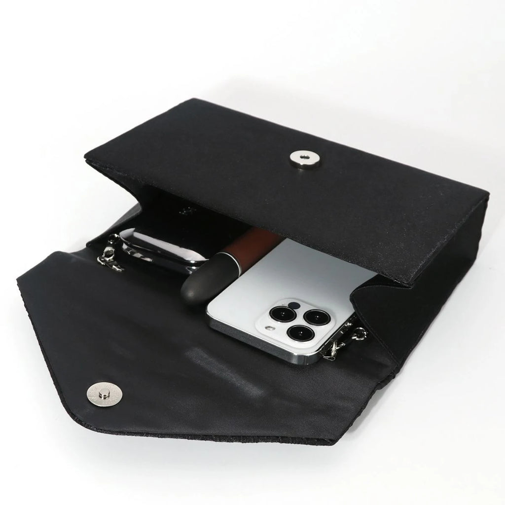 Ladies' Single-shoulder Dinner Bag  Evening Dress Bag Flip Cover Colored Diamond Embossed Clutch Bag  Fashionable Evening Dress