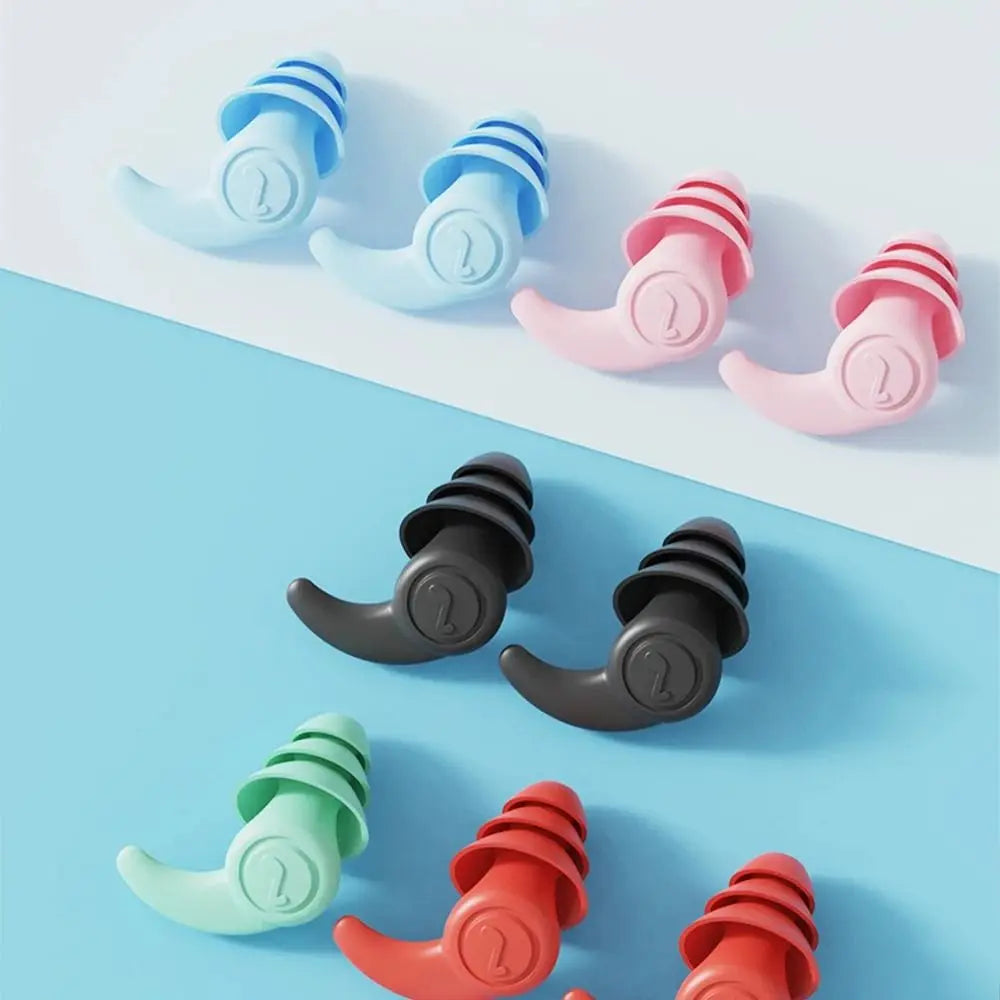 Noise Reduction Anti Noise Earplugs Soft Comfort Waterproof Silicone Ear Plugs Reusable Ear Protector Swimming Earplugs Sleeping