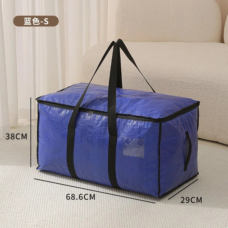 Clear Heavy Duty Moving Bags Extra Large Storage Totes With Zippers And Handles Translucent Clothes Blanket Closet Organizer