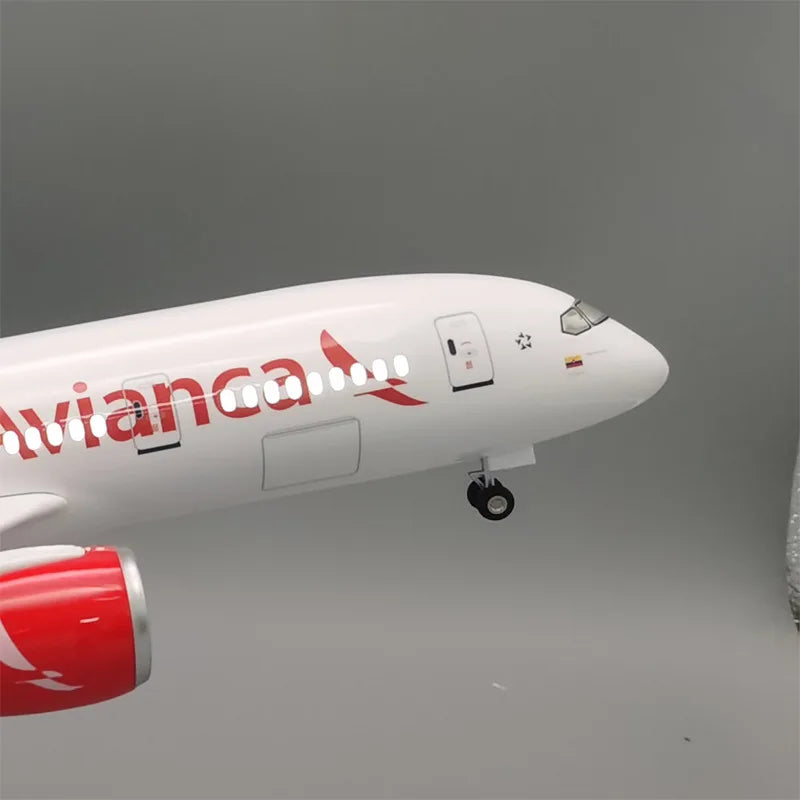 47cm Scale Airplane Diecast Resin Aircraft Columbia Avianca B787 Airline Plane Model Collection Display Toy Kids Toys For Boys