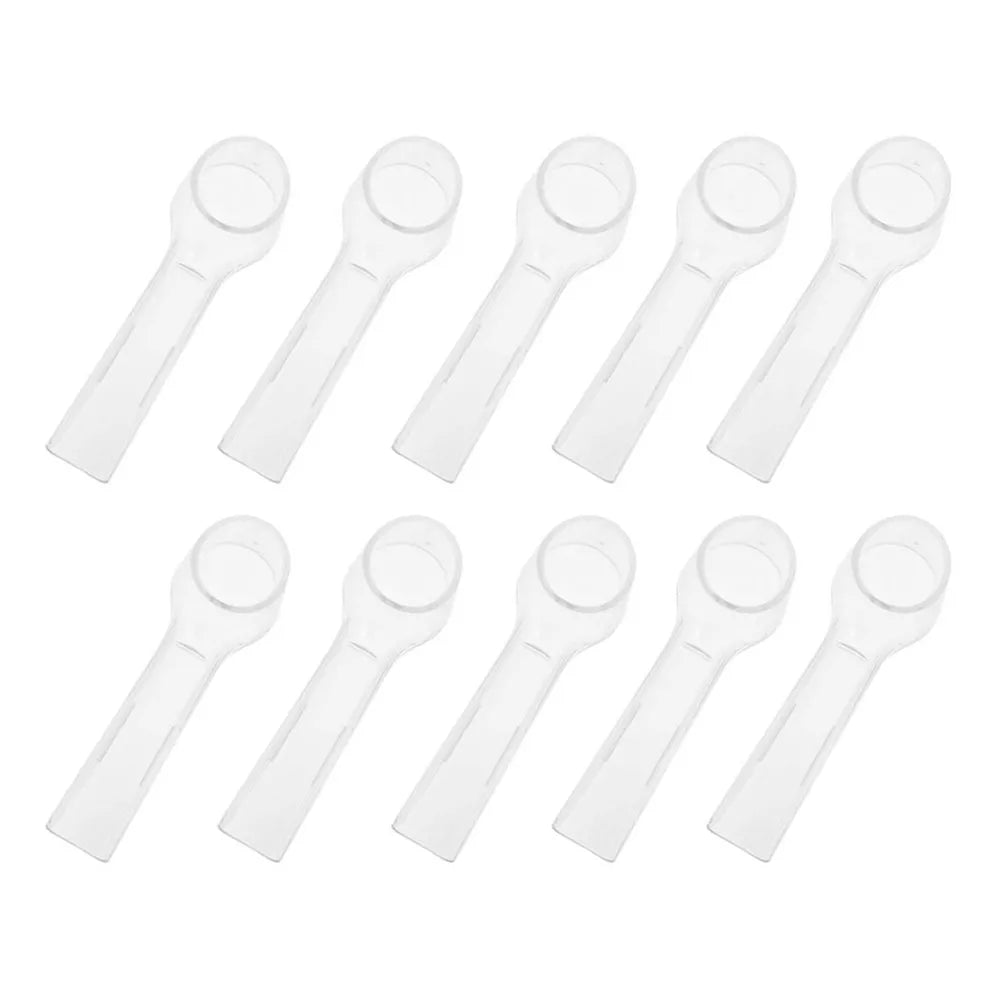 12Pcs Transparent Travel Electric Toothbrush Head Covers Protective Caps Dustproof Portable Toothbrush Lid Outdoor Brush