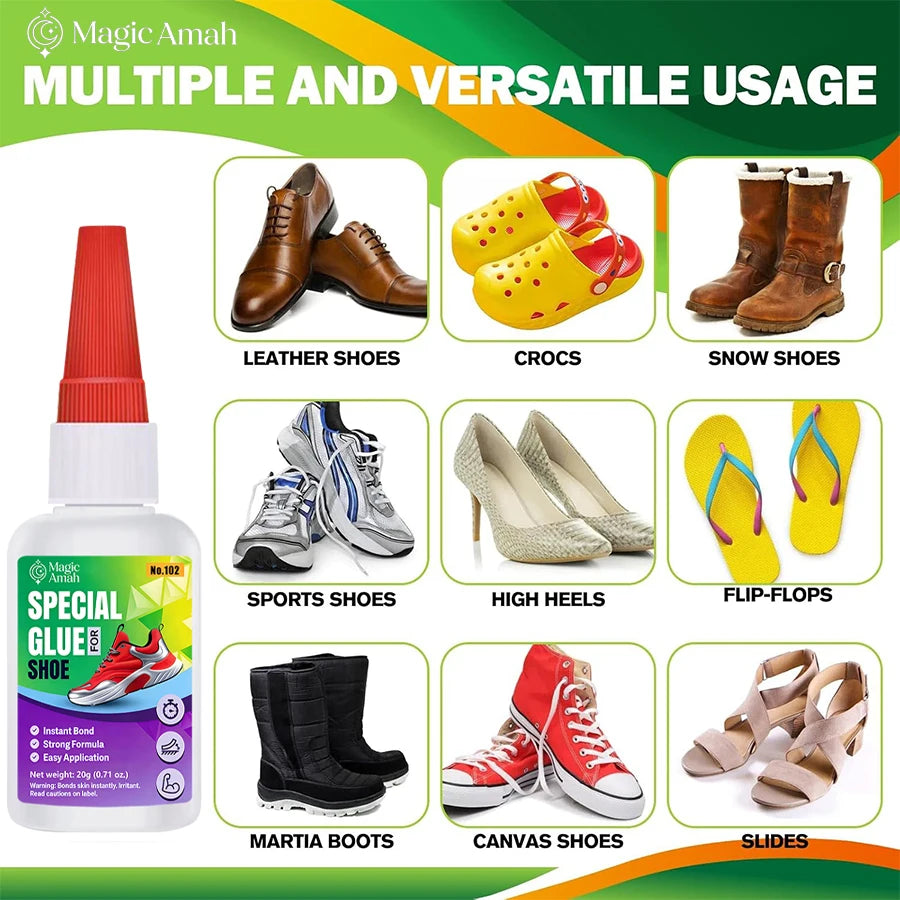 1-3pcs CA Shoe Repair Glue, Clear Fast-Drying Waterproof Flexible Adhesive for Sneakers Boots Leather Shoes Sole Repair