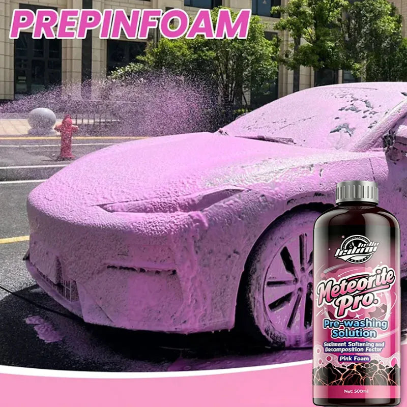 High Foam Car Pre Wash Liquid 500ml, Powerful Cleaning Car Wash Soap, Efficient Stain & Oil Film Remover for Auto Paint