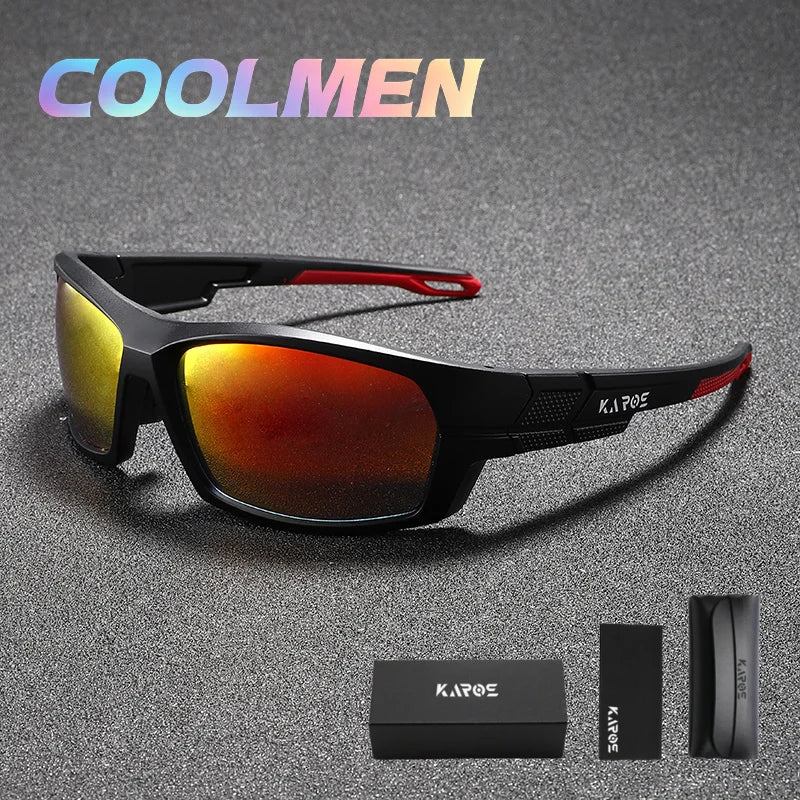 COOLMEN New Unisex Polarized Sports Sunglasses UV400 Anti‑Glare Outdoor Driving Cycling Fishing Running Fashion Eyewear YZ41