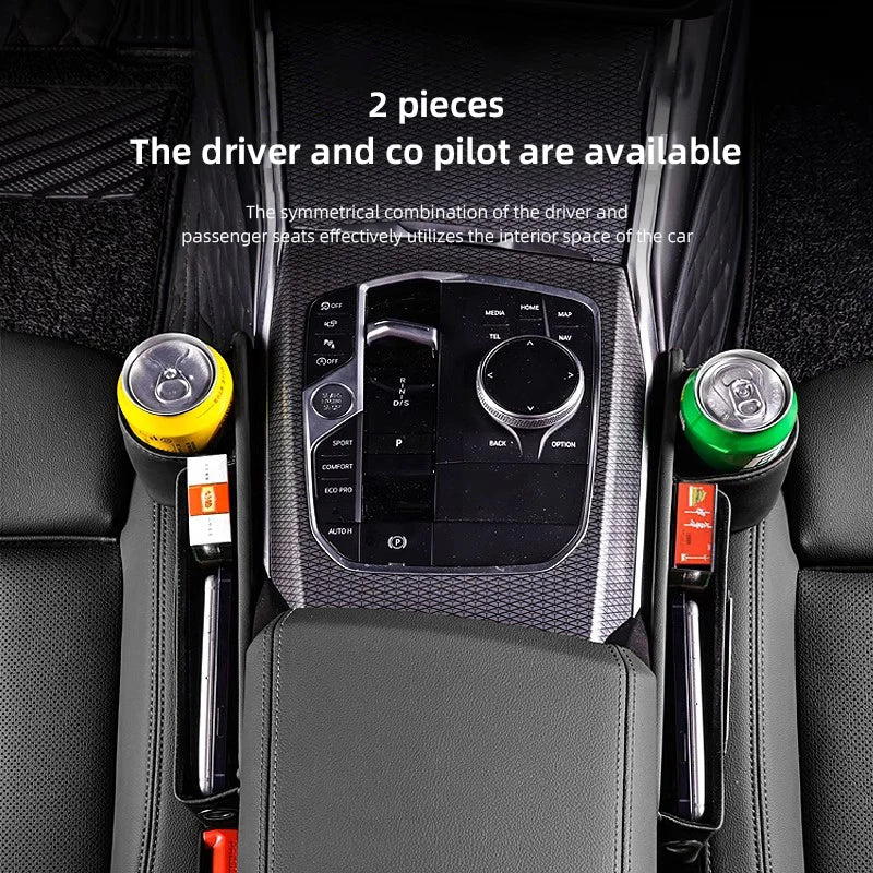 Multifunction Leather Storage Box Car Seat Gap Organizer Cup Holder For Honda Civic Fit Accord City Vezel CR-V S660 Odyssey HR-V
