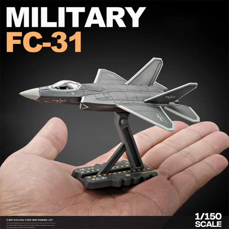 1: 150 Scale J-31 Fighter FC-31 Aircraft Finished Simulation Miniature Model Hobby Collection Ornament Gift Toy ﻿