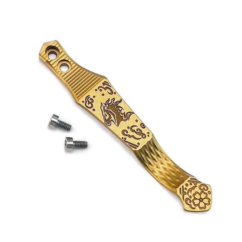 8 Types CNC Knife Titanium Pocket Clip With Screws for Rick Hinderer XM18 XM24 Knives Punisher Cross Horse Head  Claw Pattern