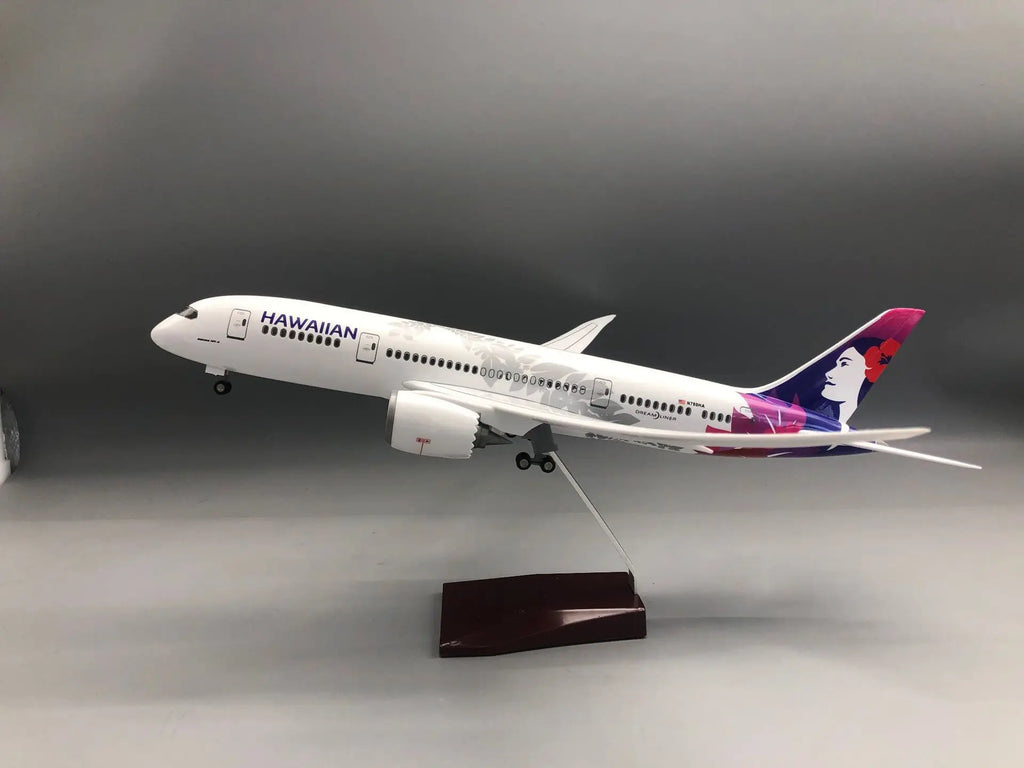 B787 Hawaiian Airlines Model Airplane Children Toys 43cm Boys Toys Collectible Miniatures Realistic Static Model Aircraft