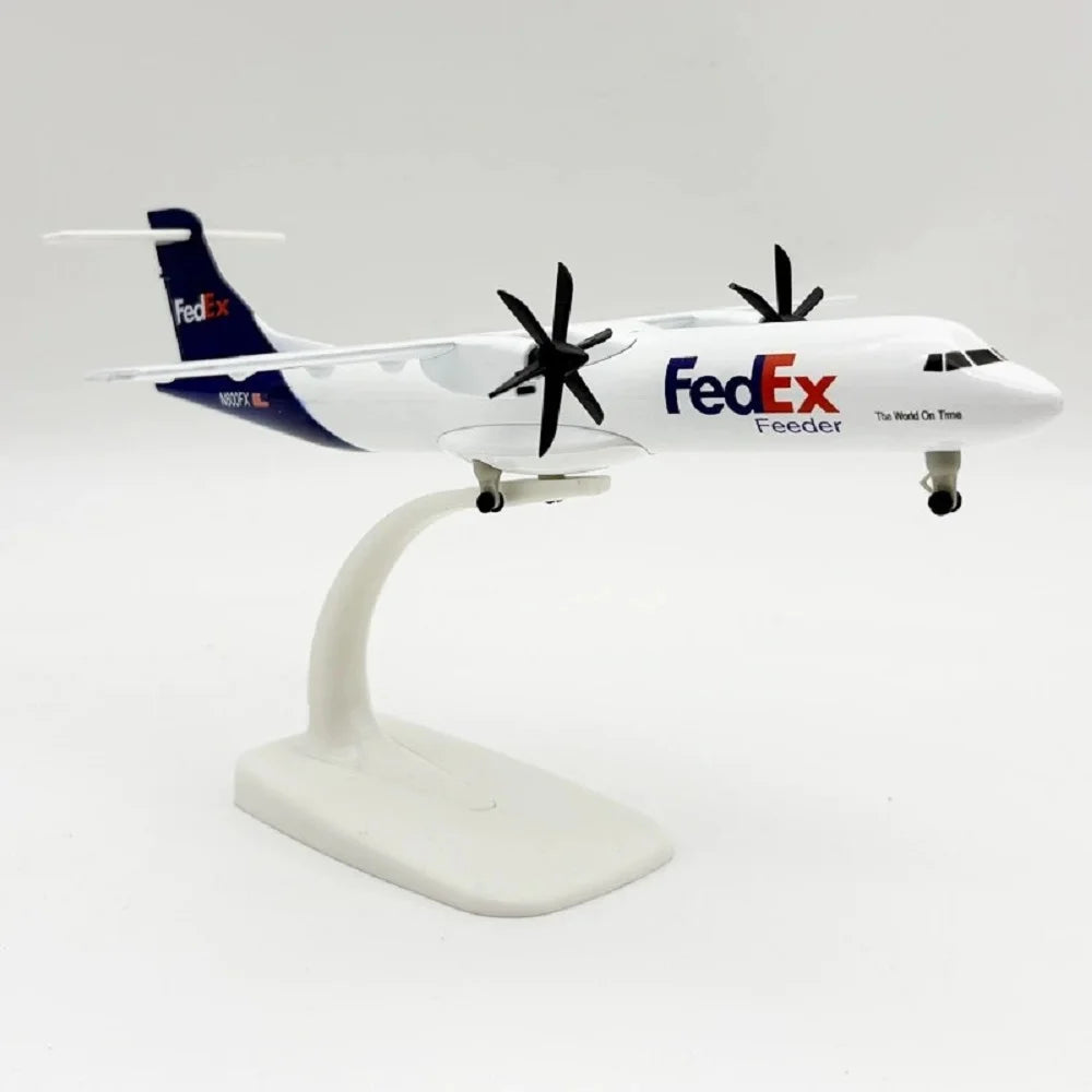 ATR Federal Aviation 20cm Alloy Metal Aircraft Model Toy with Landing Gear Wheels Adults Fun toy Static Display Model Aircraft