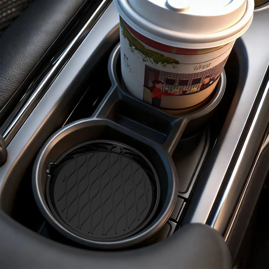 Car Silicone Cup Holder, Universal Round Car Interior Storage Compartment Anti-Slip Mat