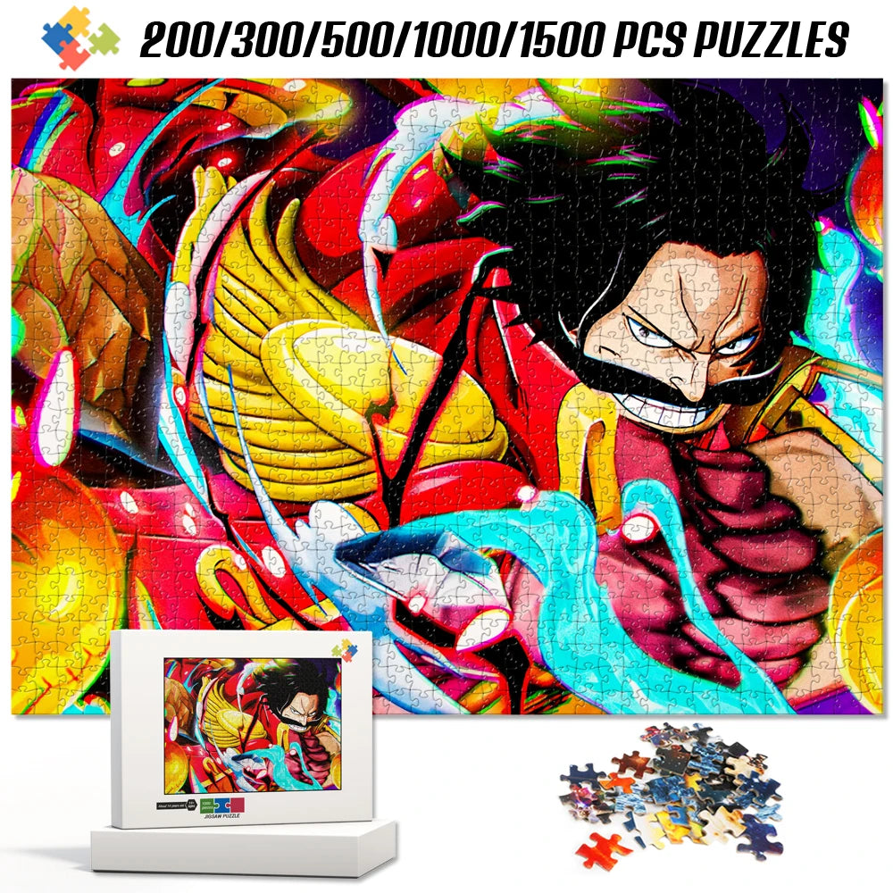 One Piece Jigsaw Puzzle 1000 Pieces Wooden Puzzles Brain Teaser Educational Toys for Adults Kids Fun Board Games Home Decoration