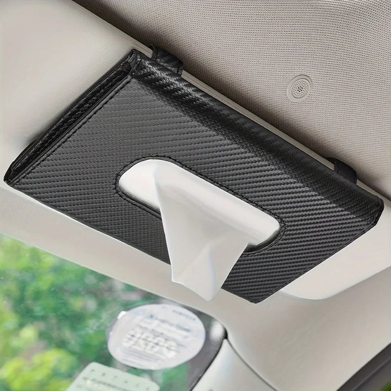 1PC Car Tissue Holder,Sun Visor Napkin Box,Comes with tissue paper.Suitable for All Vehicle Models,car accessories,tissue holder