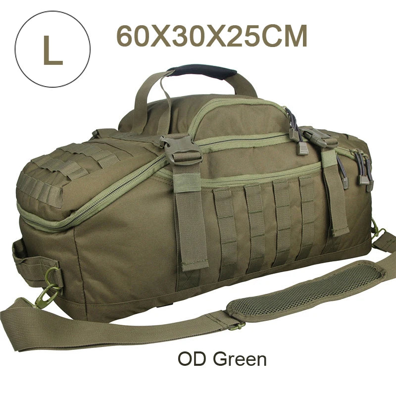 25L 45L 80L Sport Travel Bag Molle Tactical Backpack Gym Fitness Bag Large Duffle Bags for Camping Hunting Fishing