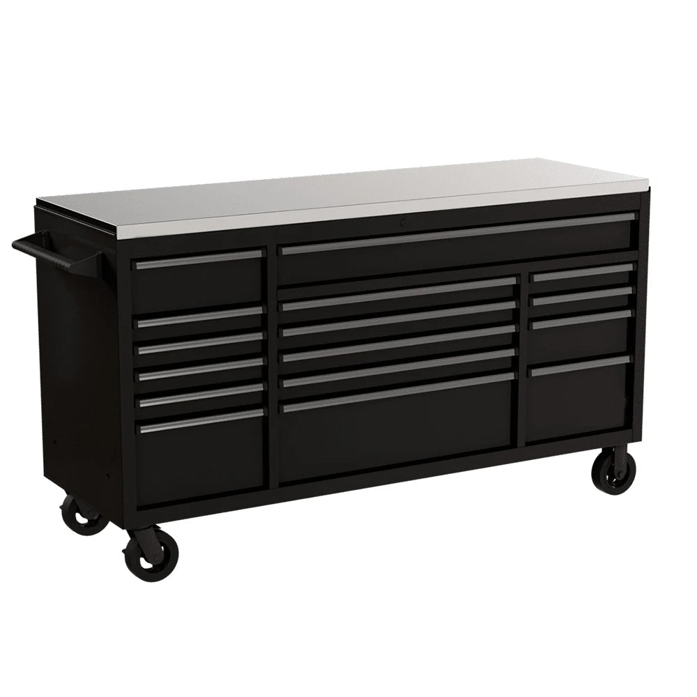 OEM Mobile 16-Drawer Tool Chest 72 Inch Workbench Large Tool Roller Cabinet