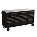 OEM Mobile 16-Drawer Tool Chest 72 Inch Workbench Large Tool Roller Cabinet