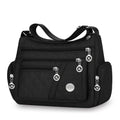 Pomelo Best Quilted Nylon Women Crossbody Shoulder Bag Multi Pockets with Adjustable Strap for Daily Travel